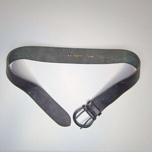 Vintage Tilley Endurables Black Genuine Leather Belt Wide - Made in Canada